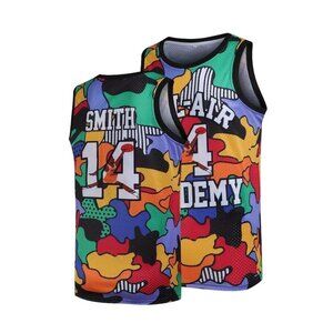 Fresh Prince of Bel Air Academy Will Smith Basketball Jersey Camo
